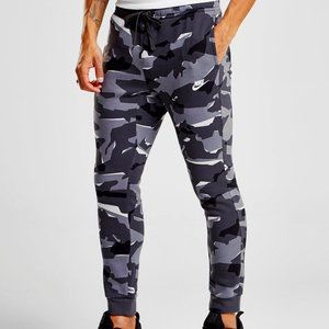 Nike Tech Fleece Club Camo Jogger Pants Black Grey